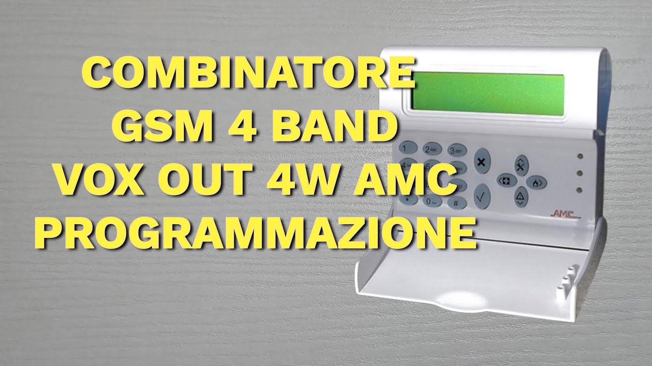 COMBINATORE GSM 4 BAND VOX OUT 4W PROGRAMMAZIONE VIDEO N.130
