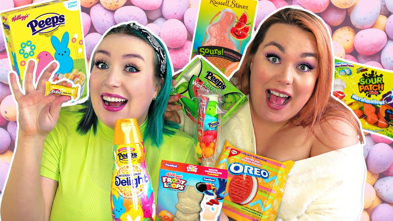 BOUFFE LOUCHE AMÉRICAINE 2: Édition de Pâques 🐥🍫|  2FILLESORDINAIRES