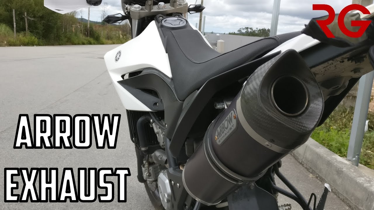 Yamaha WR 125 X | Full Arrow Exhaust System | Exhaust sound | Fly-By | On Board |