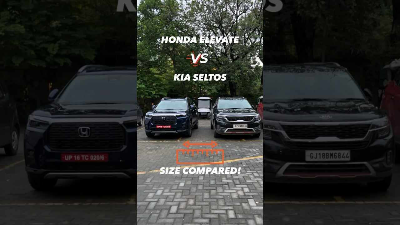 Honda Elevate vs Kia Seltos Dimensions compared! | CarWale #shorts