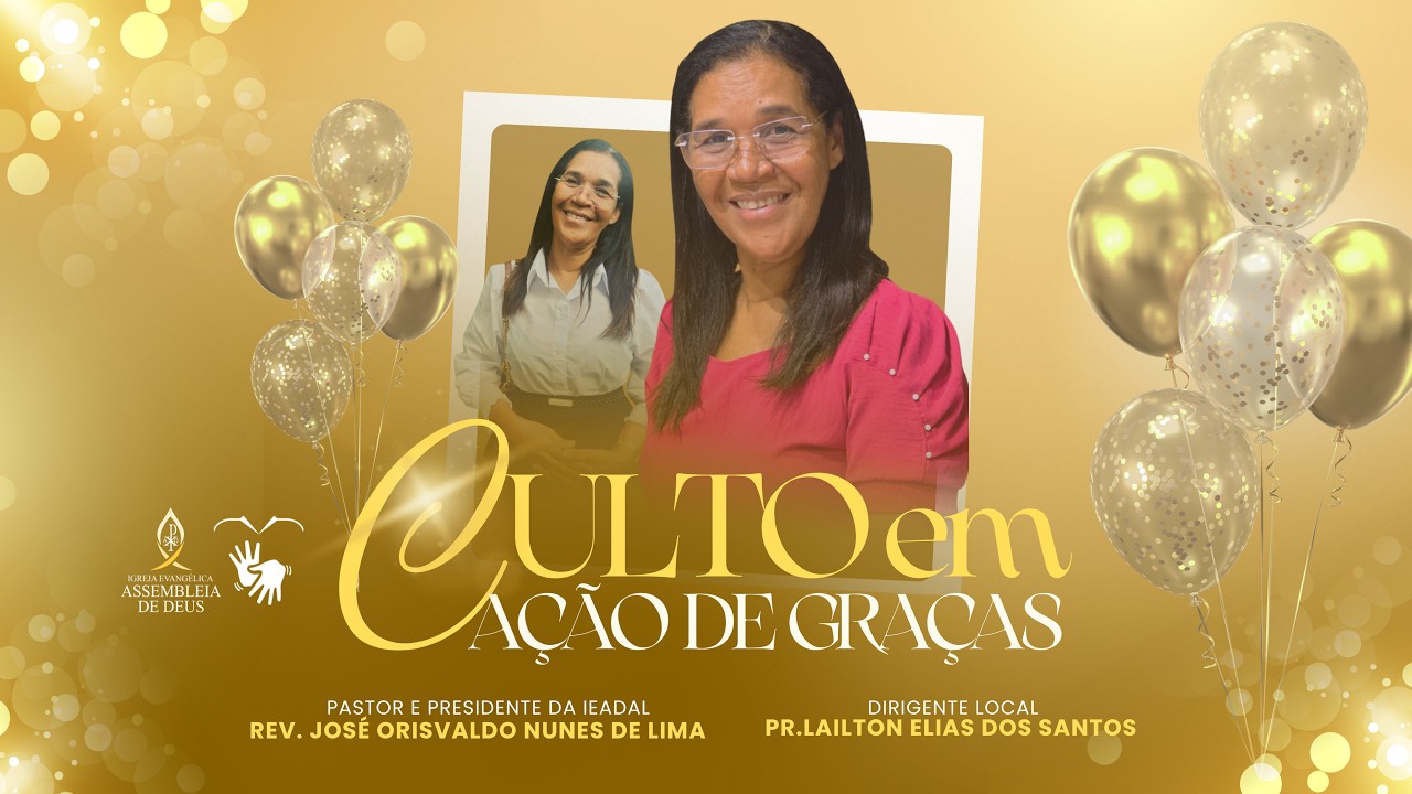CULTO EM AÇÃO DE GRAÇAS (IRª MARIA) - 12/03/2026