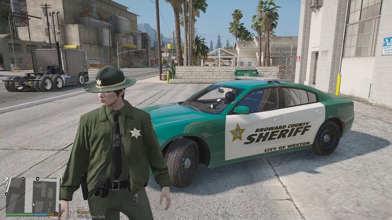 Gta 5 Lspdfr Female Broward County(Florida) Sheriff City Of Weston - Charger Patrol #gta5 #lspdfr