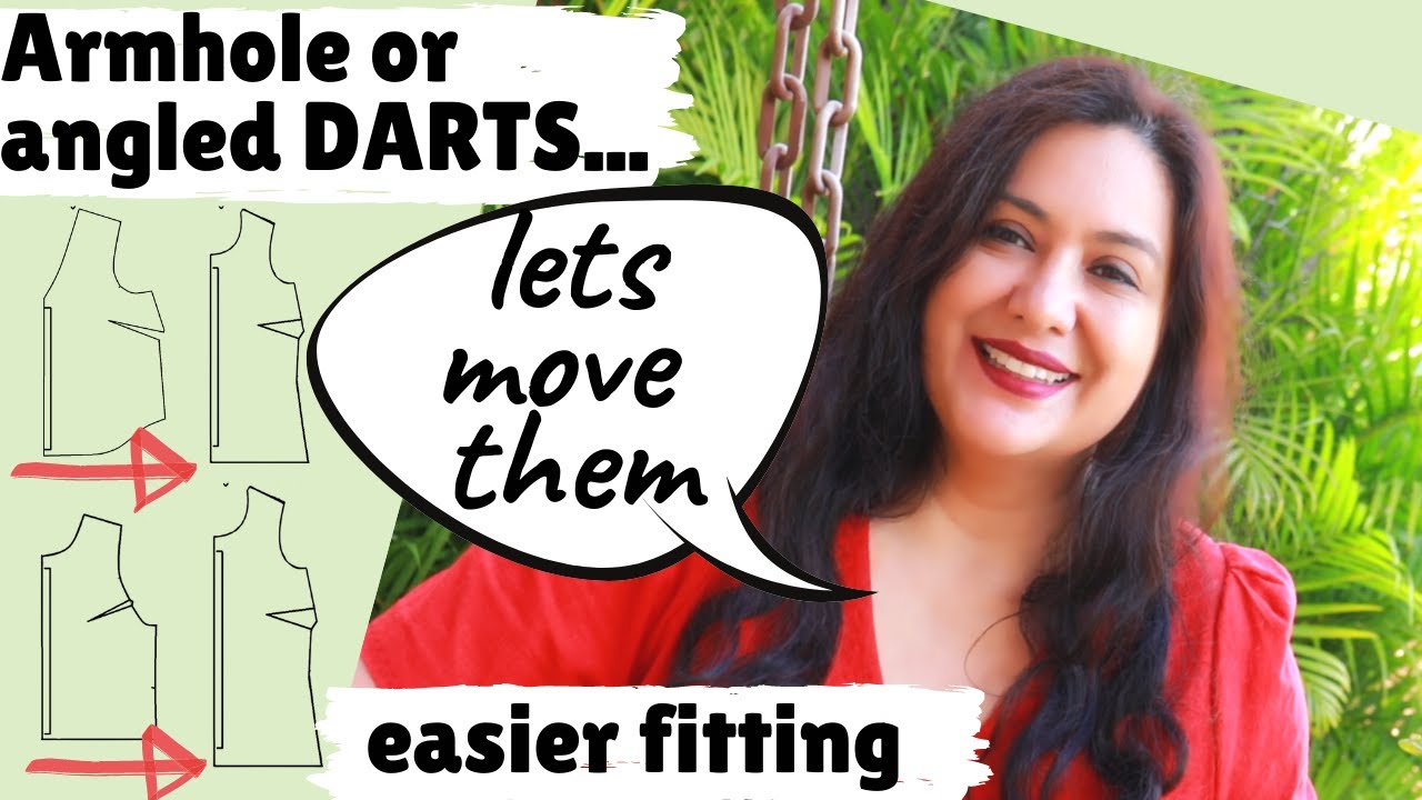 Transforming ARMHOLE & ANGLED darts into STRAIGHT bust darts. **BONUS**  WOVEN TOP  fitting series.