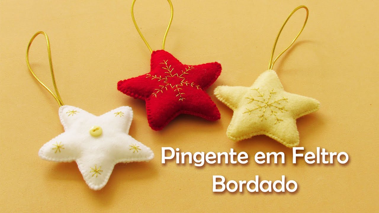 Pap - Pingente estrela em feltro