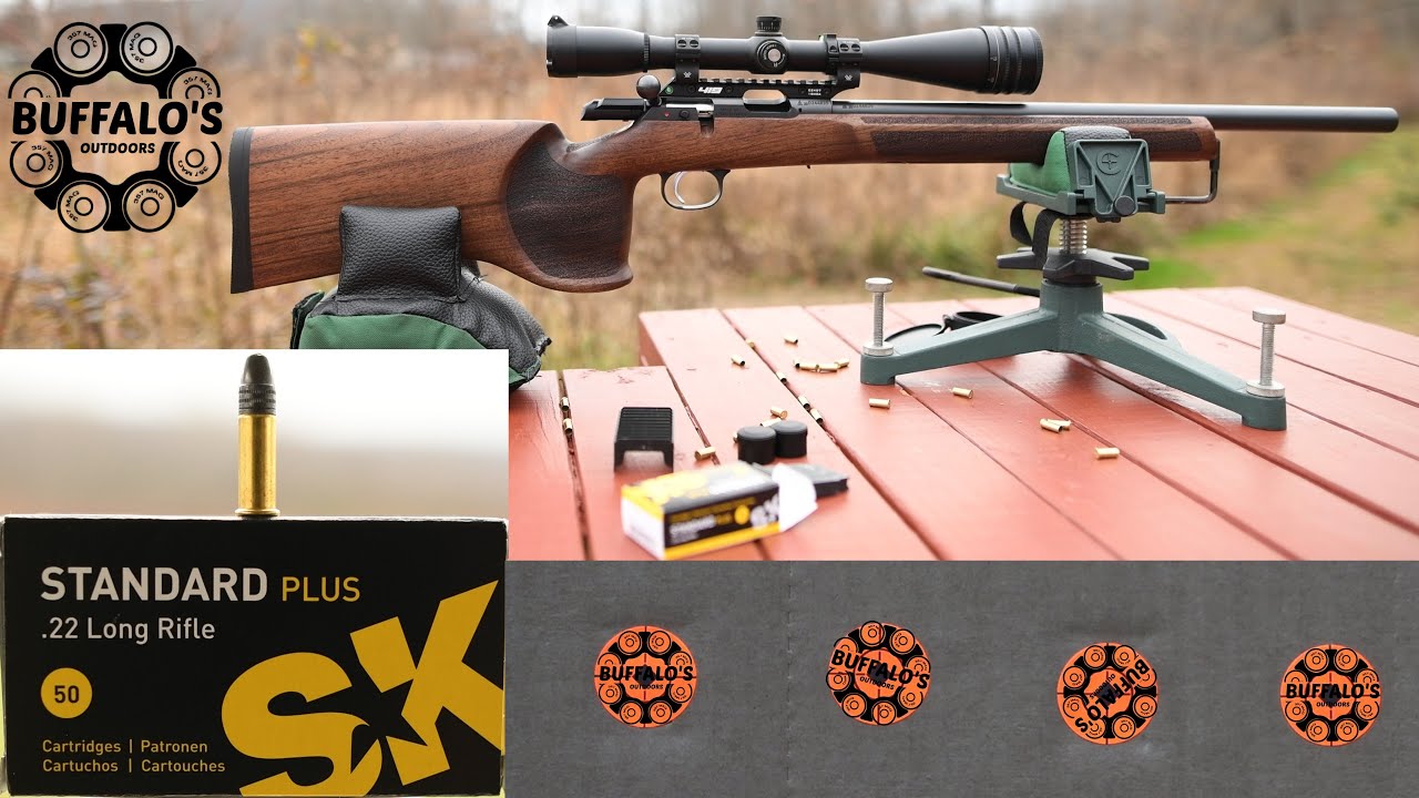 CZ 457 VARMINT MTR .22LR с SK STANDARD PLUS на 50 ярдов