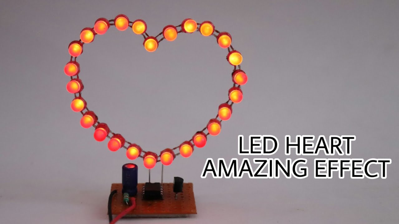 Led Heart with amazing effect | how to make led heart