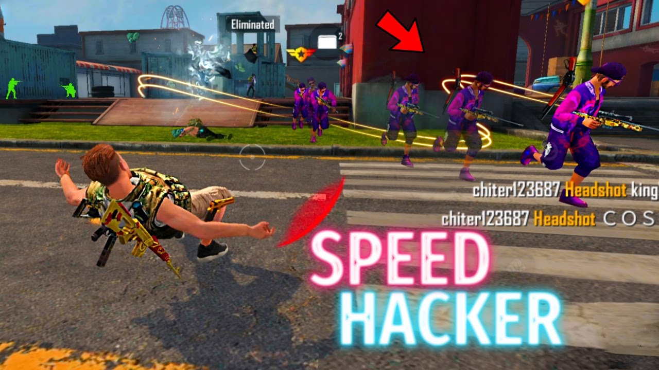 SPEED HACKER IN TRAINING GROUND . FREE FIRE