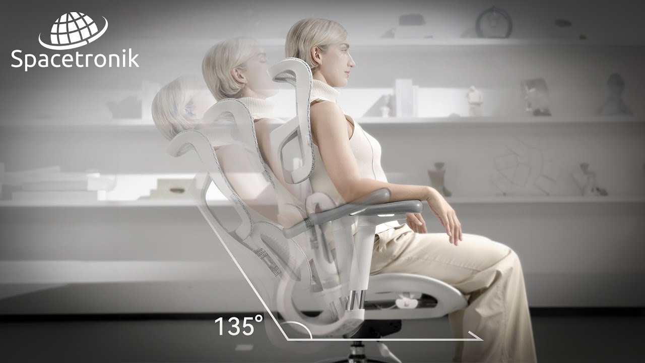 Ergonomiczny fotel biurowy - REGULACJA 4D - Spacetronik SPRINGLE #ergonomics