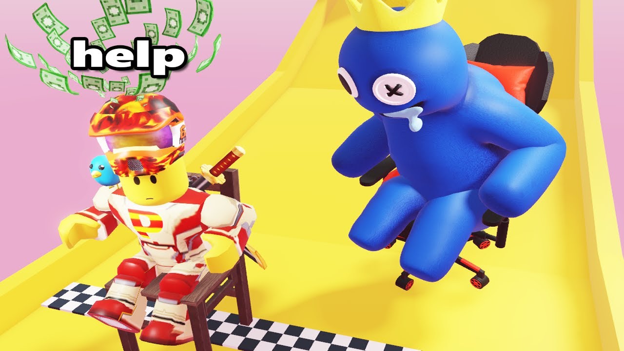 Roblox PghLFilms Does Chair Racing With rainbow friends..