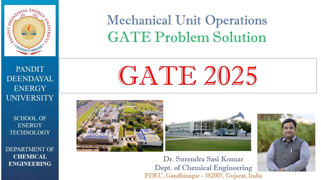GATE 2025 Mechanical Unit Operations (problem/solution)