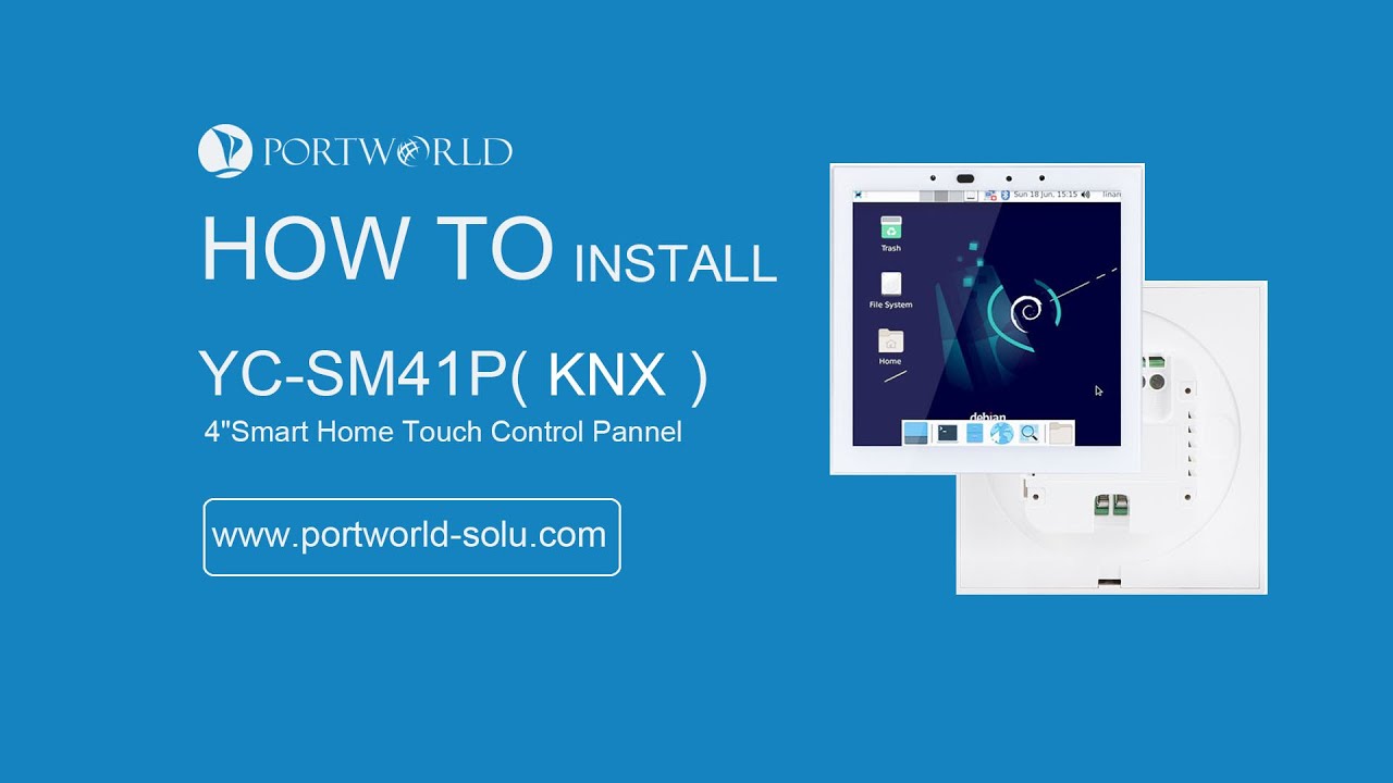 How to install YC-SM41P(KNX) 14" Smart Home Automation Android Touch Panel