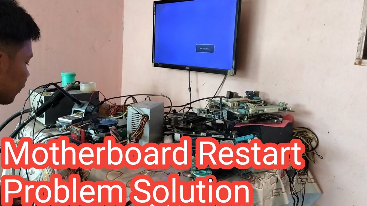 How To Repair Motherboard Gigabyte H81 || GA-H81M-S2PV Motherboard Restart Problem