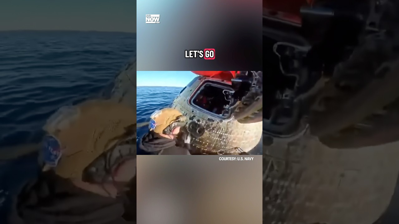 Новое видео показывает момент, когда ВМС США добрались до экипажа миссии Artemis II после приводн...