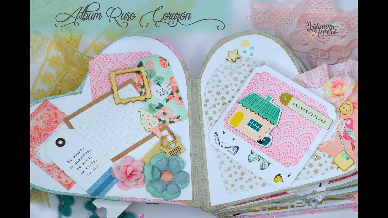 Album encuadernación rusa CORAZON Decoracion