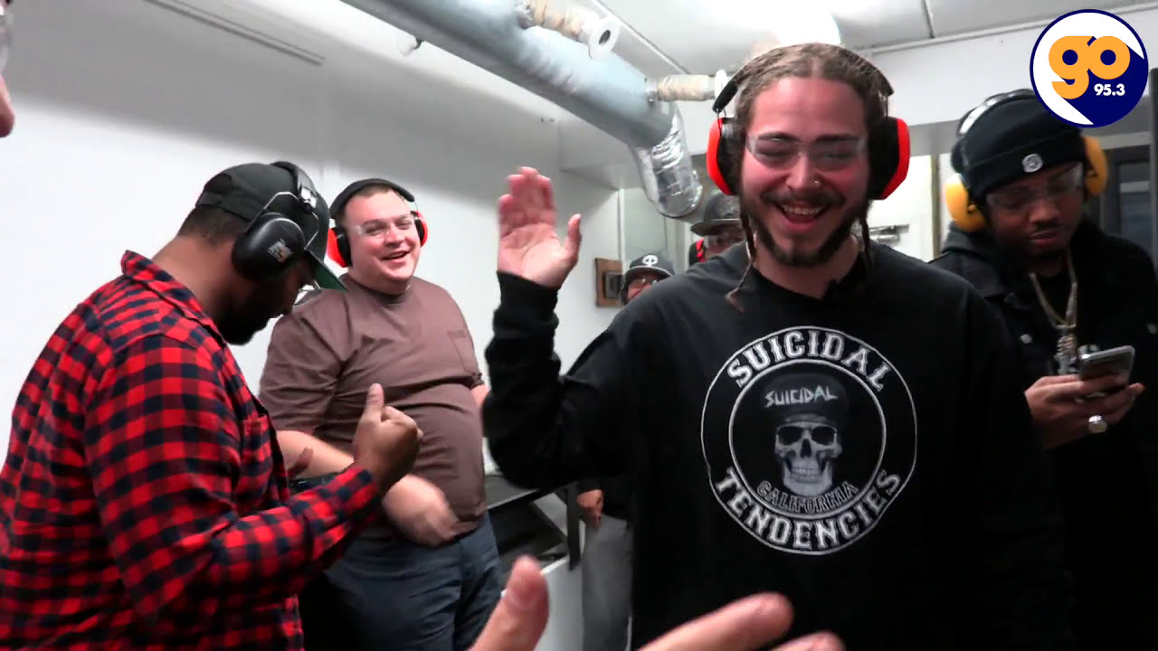 Post Malone Shooting Guns At Bills Gun Range with Auggie 5000 Part 2