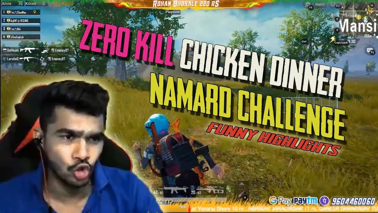 Zero Kill Chicken Dinner l NaMard Challenge l Shreeman Legend