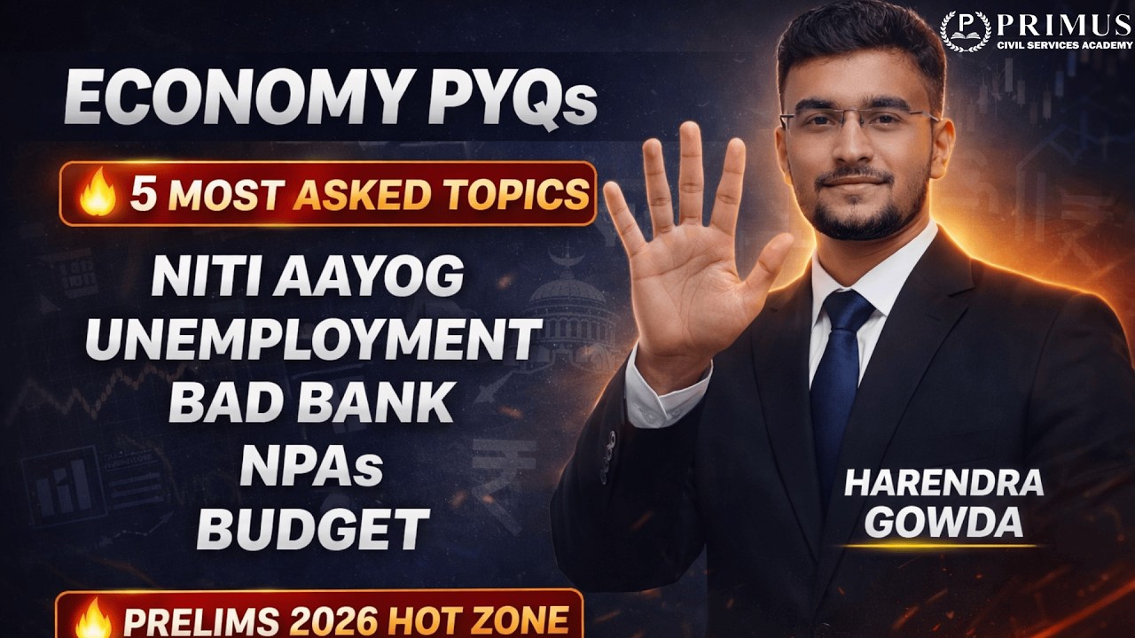 Economy PYQs for UPSC Prelims 2026  | 5 Most Asked Topics You Must Prepare | Primus IAS