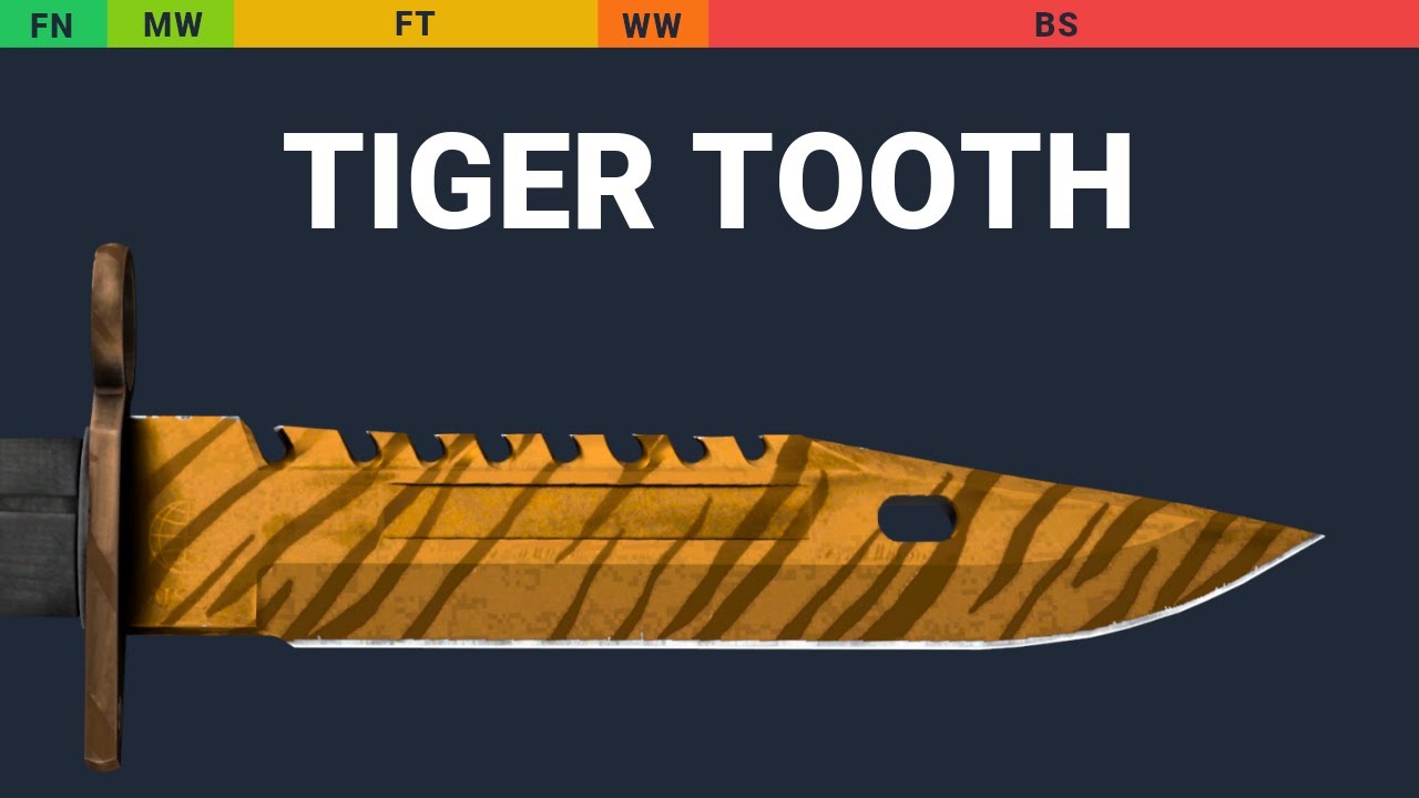 M9 Bayonet Tiger Tooth - Skin Float And Wear Preview