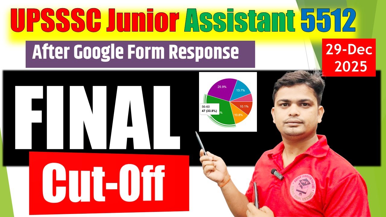 🛑UPSSSC Junior Assistant 5512 Final Cut-off | UPSSSC JA 5370 Cut-off 