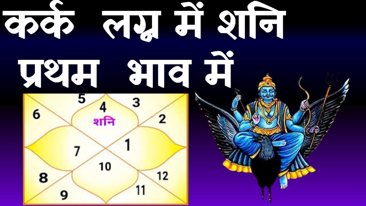 Saturn in  1st  House-Cancer Ascendant (शनि प्रथम भाव में - कर्क  लग्न)