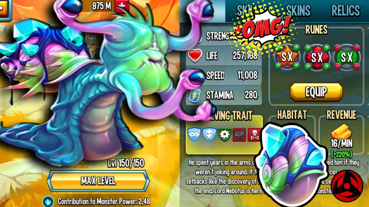 🔴Monster Legends - WALDORF level 100 REview!!😱+Relic Obsidian God Torturer