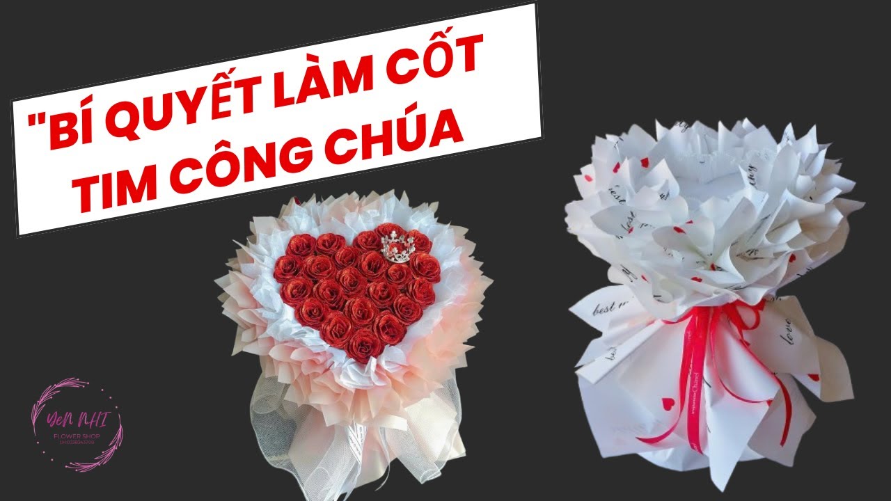 Bí Quyết Làm Cốt Tim Công Chúa – Hoàn Thành Trong Vài Phút!| Shop hoa Yến Nhi
