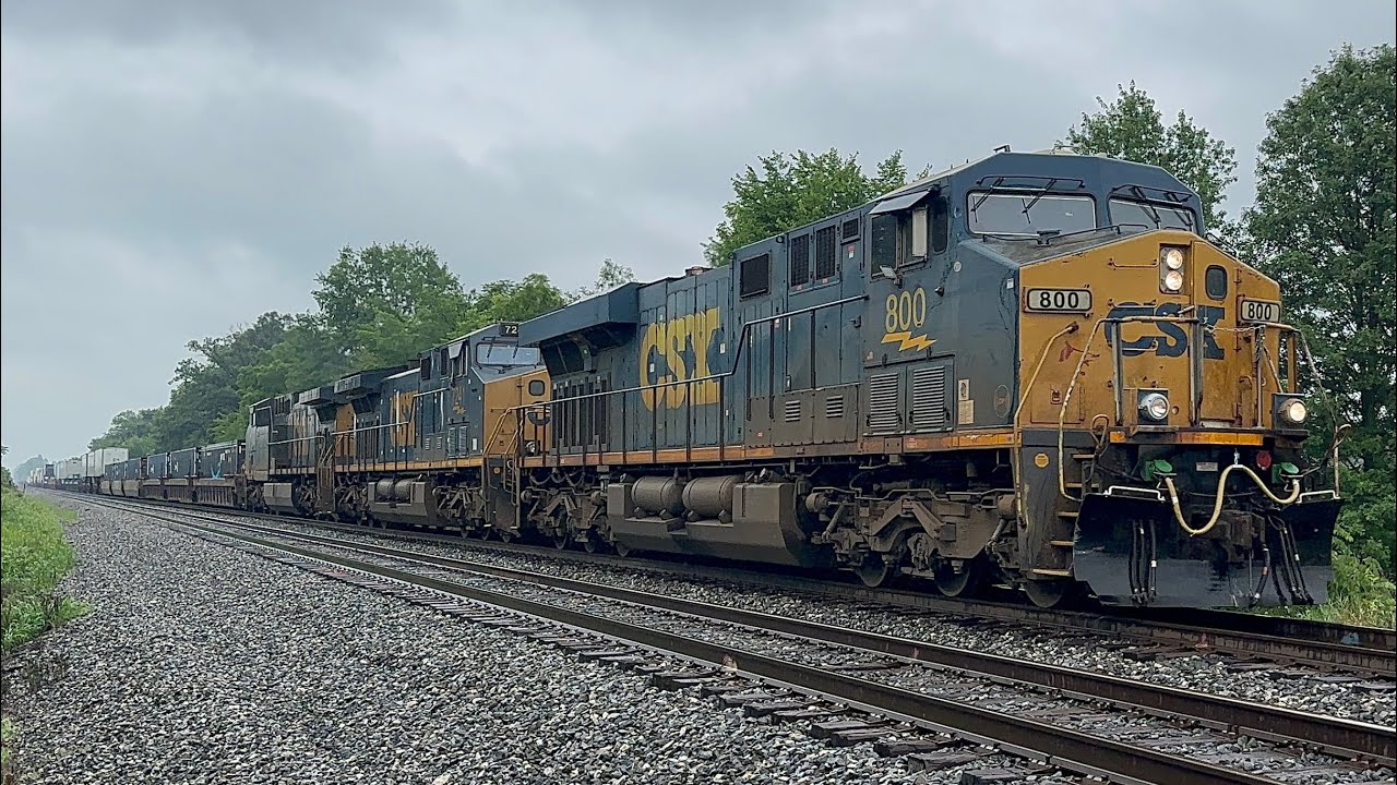 Fast CSX Intermodal Trains On The CSX Garrett Subdivision 