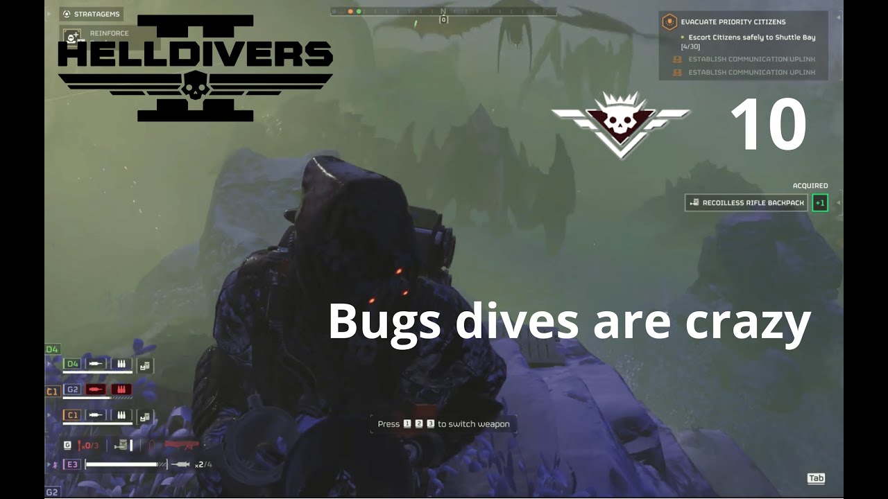 Helldivers 2 / Crazy helldive / Super Helldive / Bugs / 450 kills