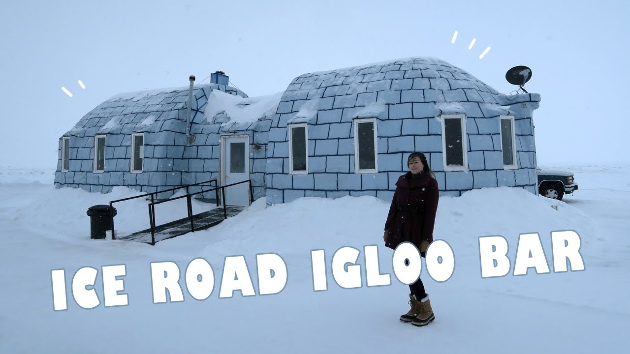 Igloo Bar Ice Fishing on Frozen Lake of the Woods