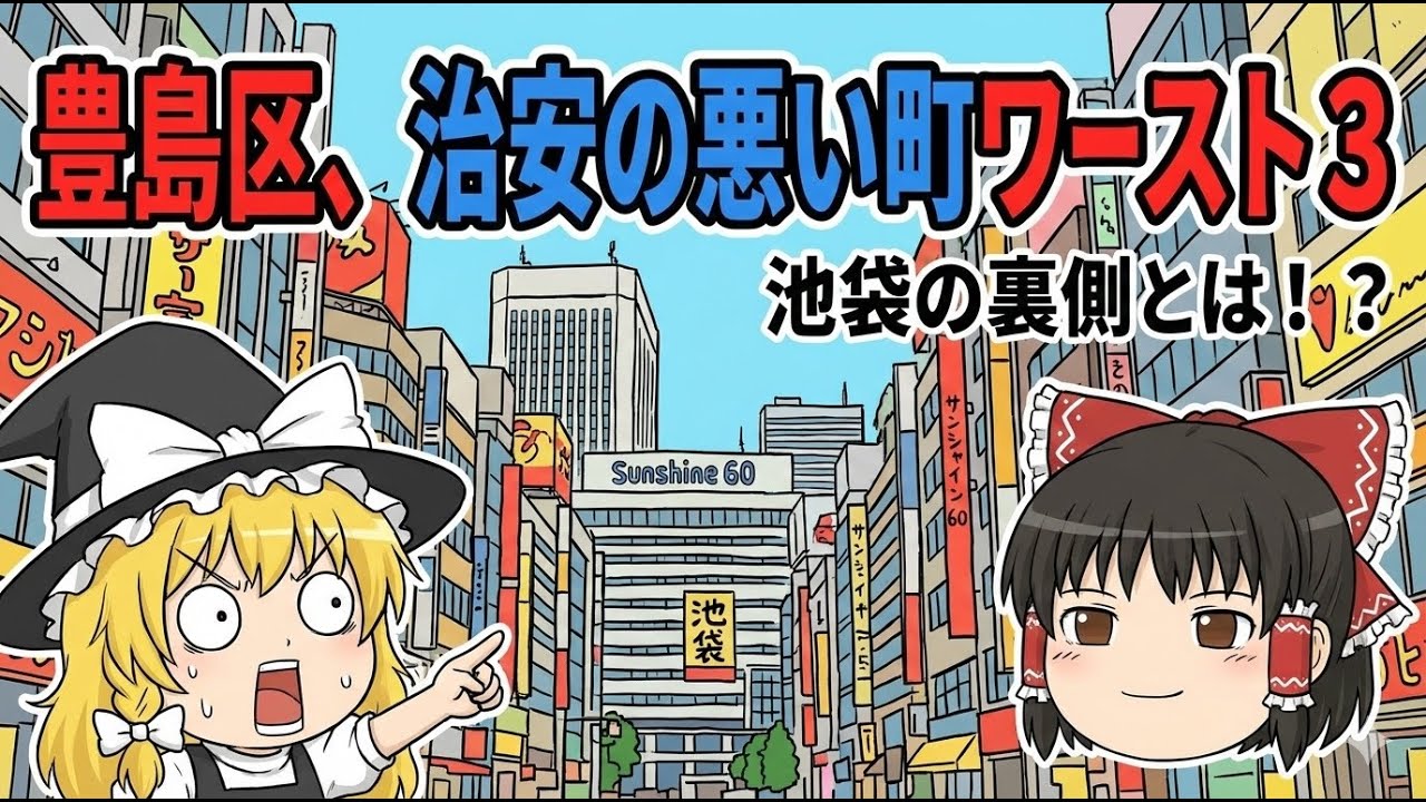 【治安データ 2025年版】豊島区の危険な街TOP3！池袋駅東口・西口の犯罪傾向をゆっくり解説