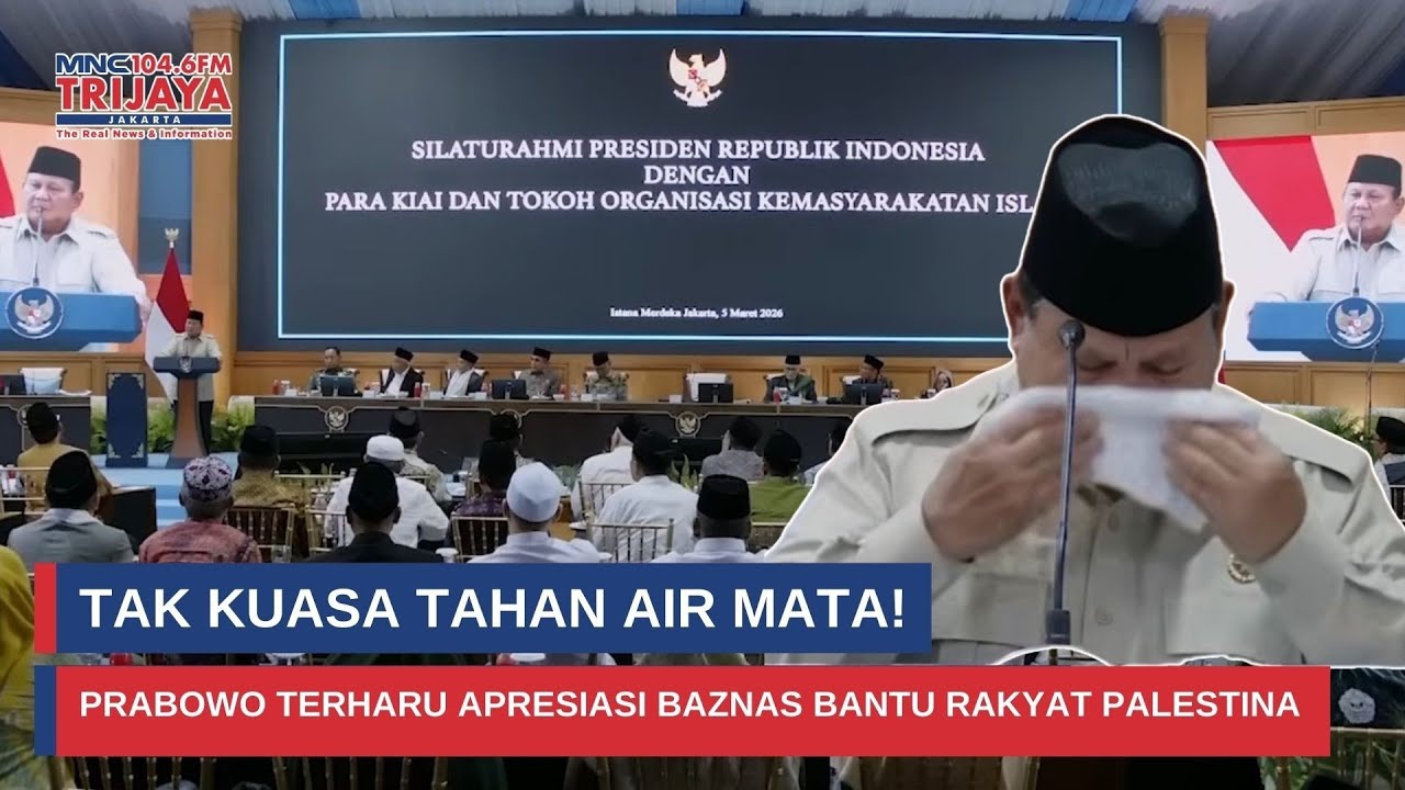 Momen Haru! Prabowo Menangis di Istana Merdeka Saat Bahas Bantuan untuk Palestina oleh Baznas