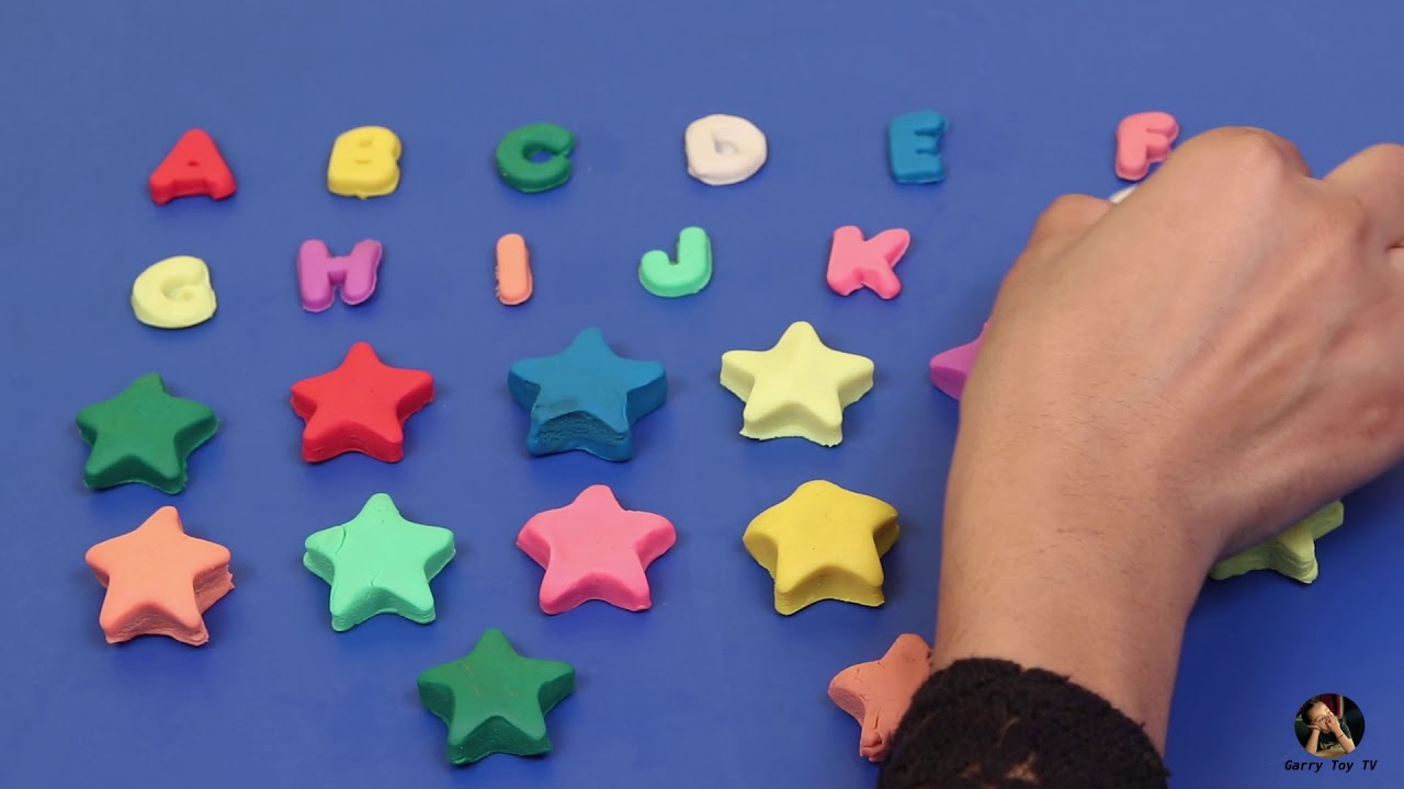 Learn colors and abcdefghijklmnopqrstuvwxyz with play doh