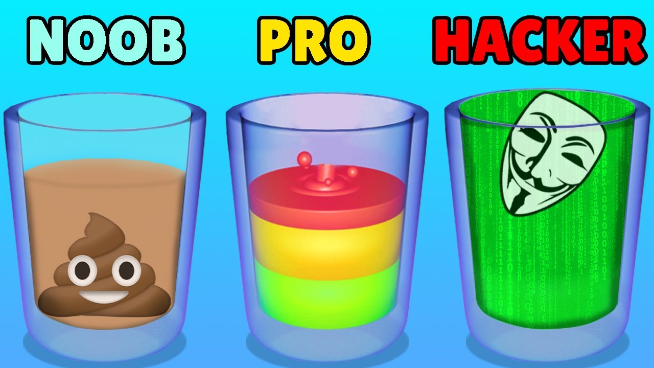 NOOB vs PRO vs HACKER in Mix and Drink