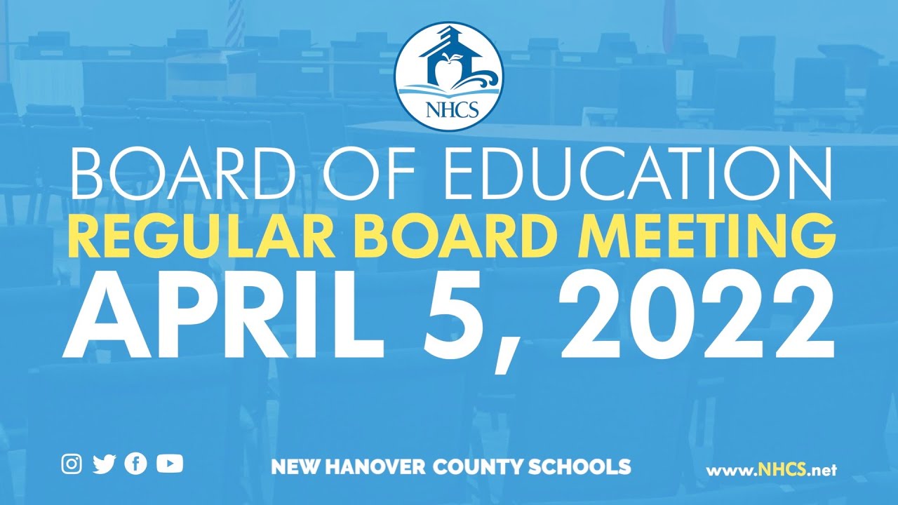 NHCS Board of Ed. Regular Meeting | April 5th
