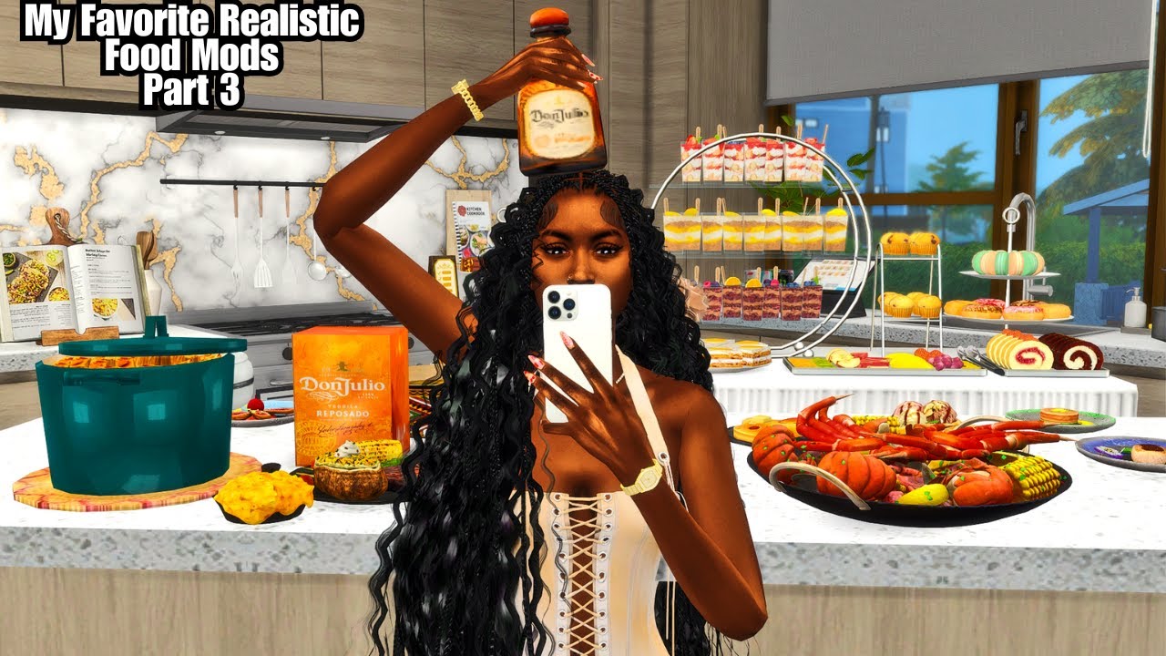 New Must-Have Sims 4 Realistic Food and Cooking Mods | Meals, Drinks & Buffets | The Sarah O. #sims4