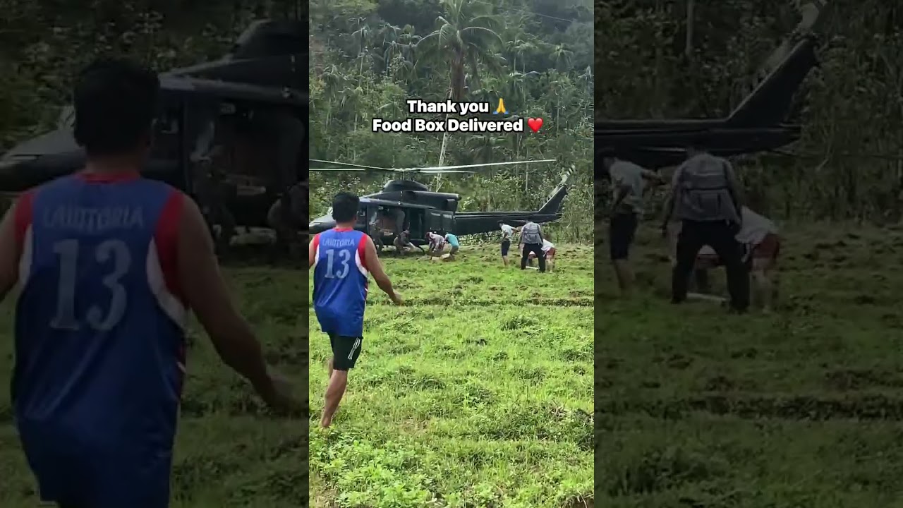 Relief Goods distribution using the Helicopter after the 7.8 Magnitude Earthquake last June 8, 2026