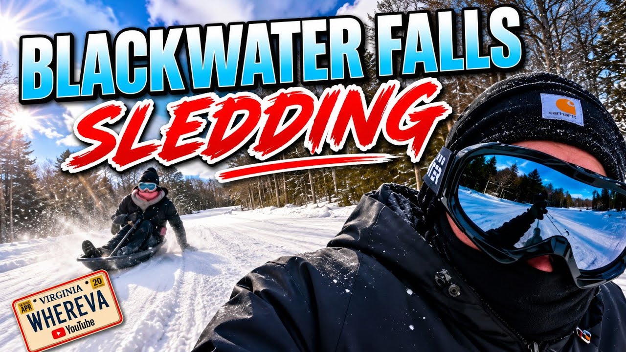 Epic Snow Sledding at Blackwater Falls | Most Dangerous Track on East Coast