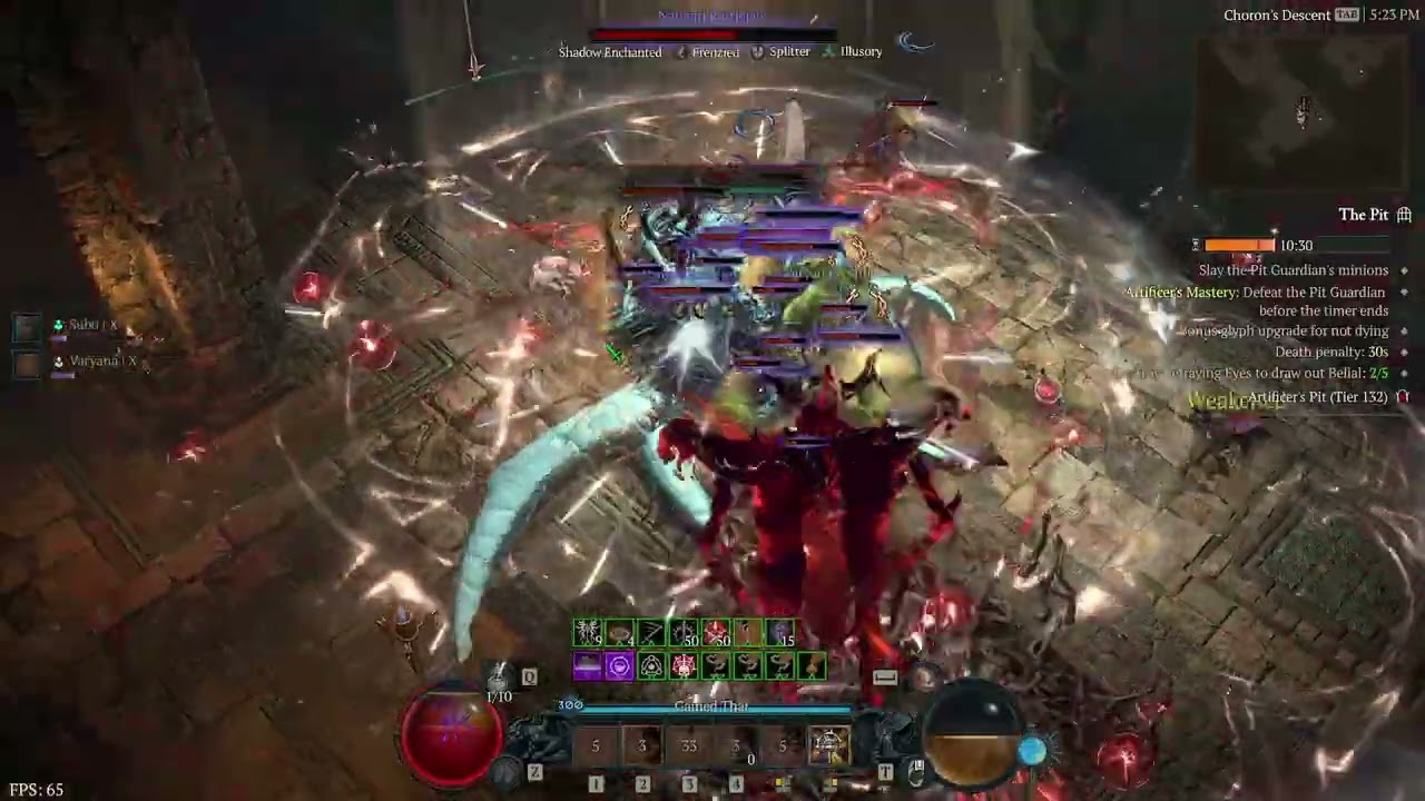 Diablo IV - Pit clear 132 ~12 min, spear paladin