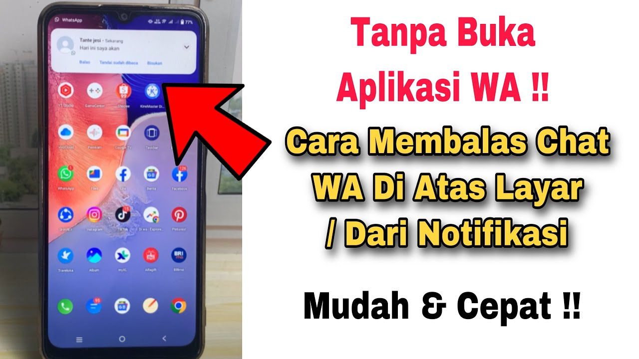 Cara Membalas Chat WA Di Layar Atas Hp Vivo