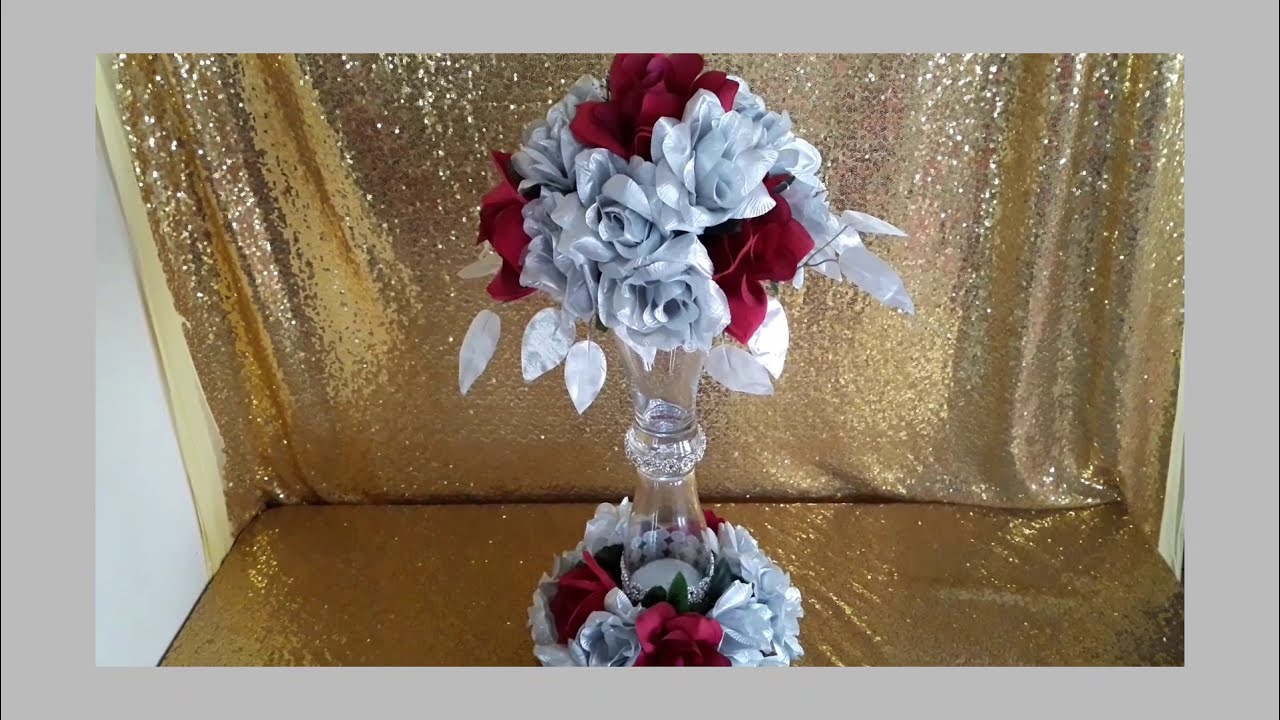 Centro de mesa para 15 años // o  Boda  fácil elegante y económico