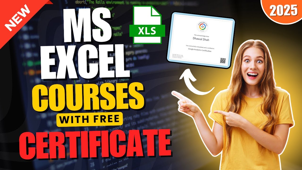 FREE MS EXCEL Courses With Free Certificates (2025) Top 5 Best EXCEL For Beginners ✅