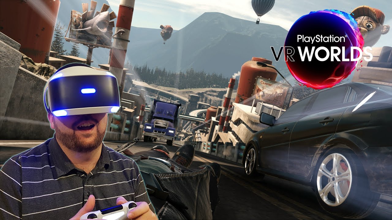 Downhill Speedrun! Playstation VR Worlds VR Luge Gameplay