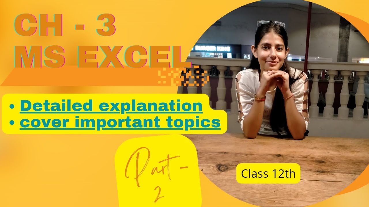 Ms Excel | chapter 3 | Typography | part 2 |TCA | Computer | Class 12th | #excel #typography