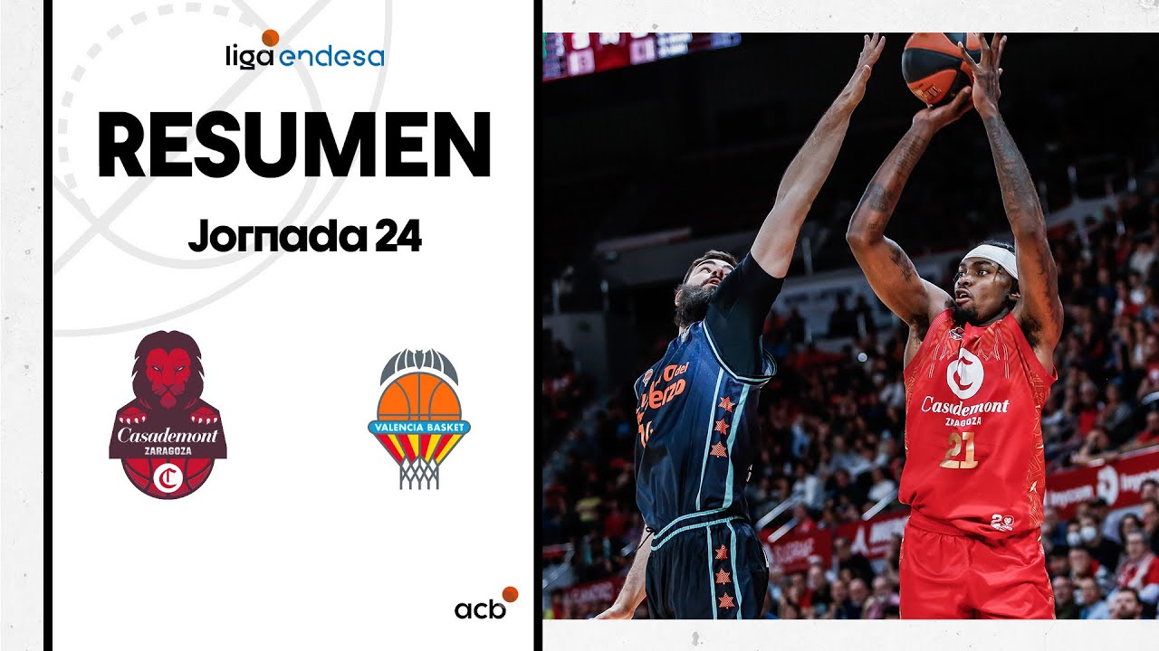 Casademont Zaragoza - Valencia Basket (86-75) RESUMEN | Liga Endesa 2022-23
