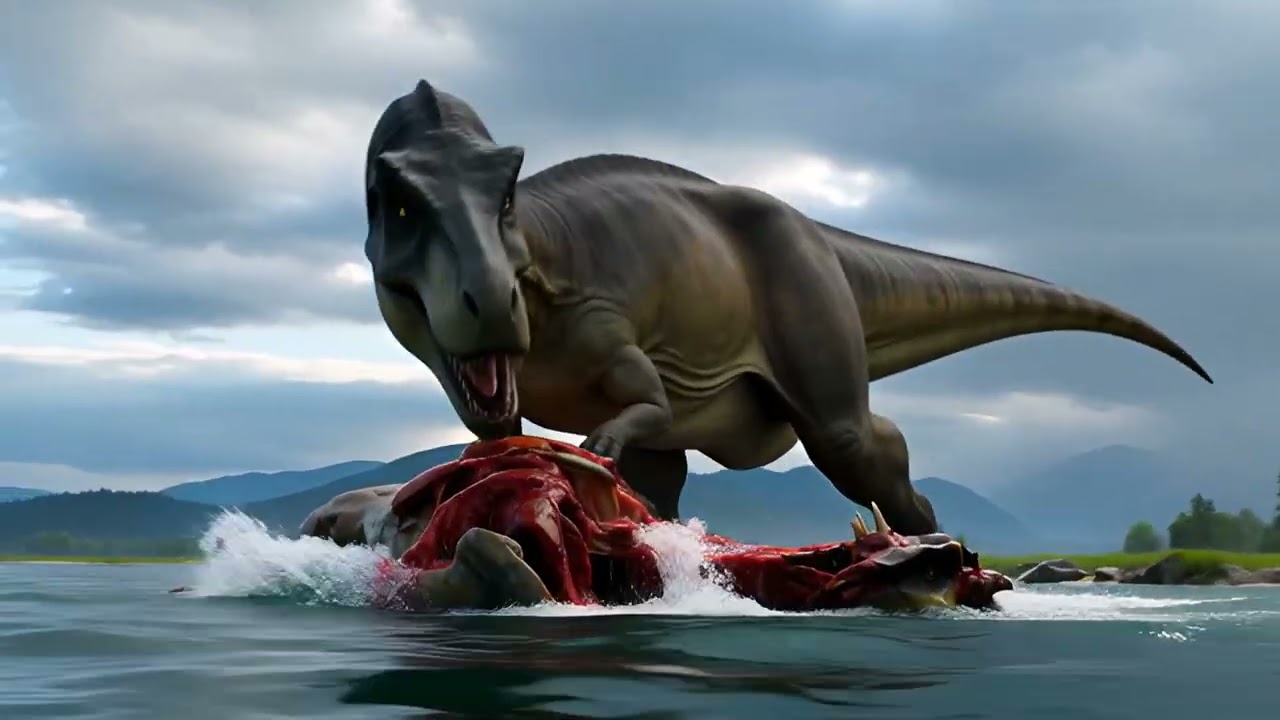 The natural habitat and feeding habits of Godzilla and dinosaurs are depicted in the film.