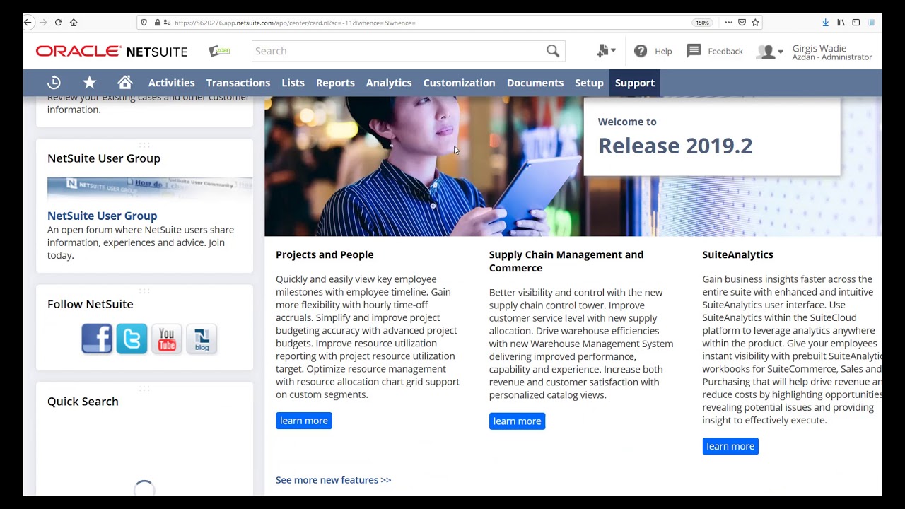 How to use NetSuite basic support - tutorial