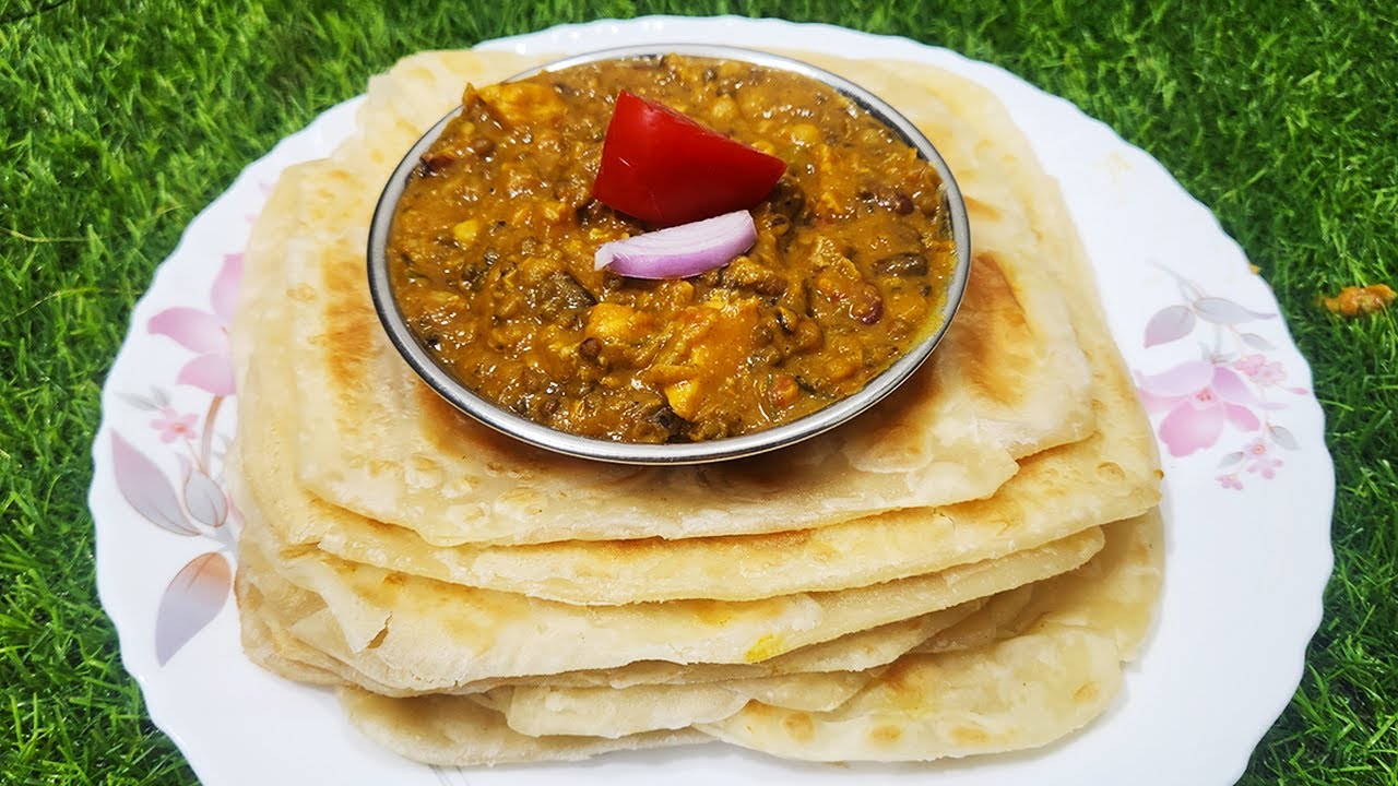 চিকেন তরকার সাথে দই পরোটা রেসিপি | Chicken Curry with Doi Parota | Bengali Combo Recipe |