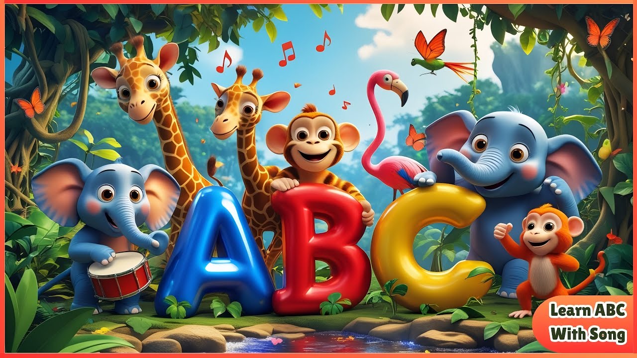 ABC Jungle Jam for Kids🌿🦁 | Learn the Alphabet A-Z with Fun Jungle Animals 🎶🦁 