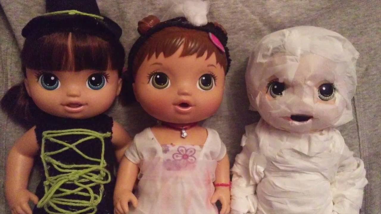 DIY Baby Alive Halloween Costumes! Mummy, Witch, Zombie Bride