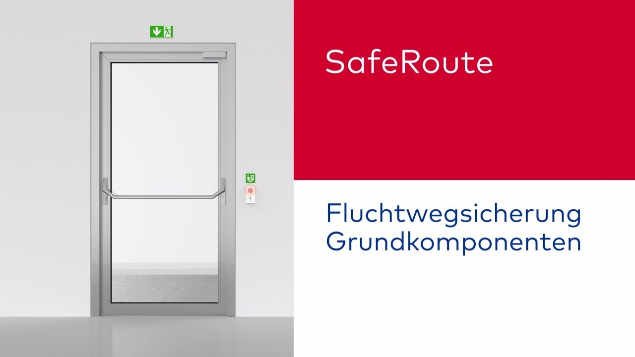 Fluchtwegsicherung einfach. Nottaste, Schlüsseltaster und Türverriegelung: dormakaba SafeRoute